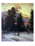 Sunset over a Winter Landscape, circa 1902 ジクレープリント - アブラム・エヒモヴィッチ・アルヒポフ