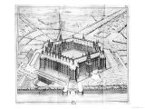 Reconstruction of Theleme Abbey, Illustration from "Rabelais Et L'Architecture De La Renaissance" Giclee Print by Questel 
