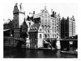 View of the Speicherstadt (Warehouse City) Hamburg, circa 1910 Giclee Print by Jousset 