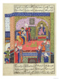 Interior of the King of Persia's Palace, Illustration from the "Shahnama" (Book of Kings) Giclée-Druck