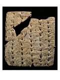 Tablet with Cuneiform Script, from Uruk, circa 3200 BC Giclee Print