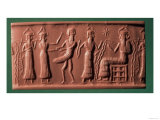 Akkadian Cylinder Seal of Zu Judged by Ea, 2200 BC (Frieze) Giclee Print