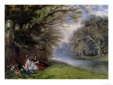 Young Ladies by a River Giclee-trykk av J.E. Buckley