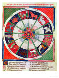 The Twelve Signs of the Zodiac and the Sun Giclee Print by Master Ermengaut 