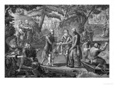 Henri IV (1553-1610) Reconciling Frederick William II (1744-97) and Voltaire (1694-1778) Giclee Print by G. Texier