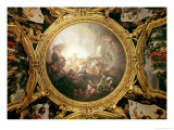 The Chariot of Apollo, Ceiling Painting from the Salon of Apollo Giclee Print by Charles de Lafosse
