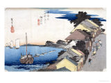 Kanagawa: View of the Ridge, from the Series "53 Stations of the Tokaido," 1834-35 Giclee Print by Ando Hiroshige
