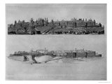 View of Carcassonne from the West Side, State of the Fortifications and the City in 1853 Giclee Print by Eugène Viollet-le-Duc