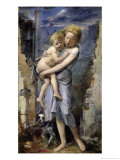 Brother and Sister, Two Orphans of the Siege of Paris in 1870-71 Giclee Print by Jean-Baptiste Carpeaux