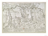 Plan of the Battle of Blenheim Between the Imperial Army and Franco-Bavarian Army, 13 August 1704 Giclee Print