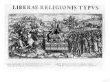 Librae Religionis Typus, Allegory on the Reformation of John Calvin (1509-64) and Martin Luther Giclee Print