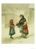 Conversation in the Snow Giclee Print by Pierre Edouard Frere