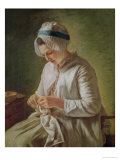 The Seamstress Or, Young Woman Working Giclee Print by Francoise Duparc