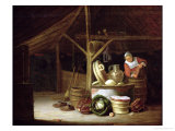 Kitchen Interior Lámina giclée por Hendrik Martensz Sorgh