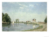 At the River's Edge, 1871 Giclee Print by Camille Pissarro