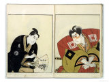 Portraits of Two Actors, 1803 Giclée-Druck von Toyokuni 