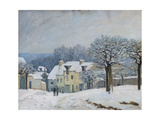The Place du Chenil at Marly-le-Roi, Snow, 1876  reproduction procédé giclée par Alfred Sisley