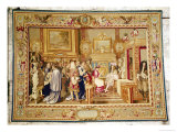 The Audience of Cardinal Chigi with Louis XIV (1638-1715) at Fontainebleau, 29th July 1664 Giclee Print by Charles Le Brun