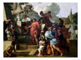 Augustus (63-14 BC) Before the Tomb of Alexander III (356-323 BC) the Great Giclee Print by Sebastien Bourdon