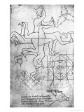 Various Drawings, Studies of Men and Animals Impressão giclée por Villard de Honnecourt Various Drawings, Studies of Men and Animals Impressão giclée por Villard de Honnecourt