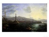 The Port of Genoa, Sea View ジクレープリント - クロード・ロラン