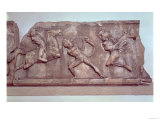 The Mausoleum, Halicarnassus: Frieze of the Battle of Greeks and Amazons, circa 350 BC Giclee Print