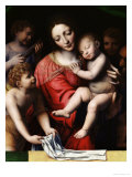 The Sleeping Christ, or Madonna and Sleeping Child with Three Angels, 1532 Giclée-Druck von Bernardino Luini
