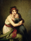 Madame Vigee-Lebrun and Her Daughter, Jeanne-Lucie-Louise (1780-1819) 1789 Giclee Print by Elisabeth Louise Vigee-LeBrun