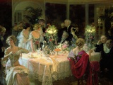 The End of Dinner, 1913 Giclée-Druck von Jules-Alexandre Grün