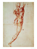 Nude, Study for the Battle of Cascina reproduction procédé giclée par Michelangelo Buonarroti 