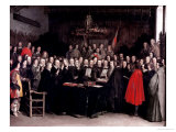 The Swearing of the Oath of Ratification of the Treaty of Munster, 1648 Lámina giclée por Gerard Terborch