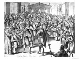 Henri IV (1553-1610) Curing the Sufferers of Scrofula Giclee Print by Pierre Firens