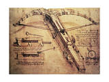 Giant Catapult, circa 1499 Gicléedruk van Leonardo da Vinci