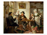 Cottage Interior Giclee Print by Adriaen de Lelie