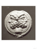 Five Coins Depicting Janus, Jupiter, Mercury and Minerva, 753 BC-476 AD Giclee Print