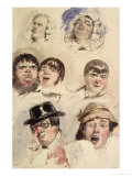 Sheet of Studies of Seven Heads Giclee Print by Robert William Buss