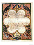 Page from a Hebrew Bible with Birds, 1299 Giclée-Druck von Joseph Asarfati