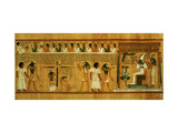 The Weighing of the Heart Against Maat's Feather of Truth, New Kingdom, circa 1275 BC (Papyrus) Reproduction procédé giclée