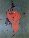 The Red Head, circa 1915 Giclee Print by Amedeo Modigliani