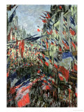 The Rue Saint-Denis, Celebration of June 30, 1878 Reproduction procédé giclée par Claude Monet