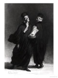 Two Lawyers, circa 1862 reproduction procédé giclée par Honore Daumier