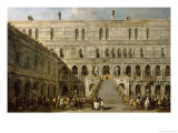 The Coronation of the Doge of Venice on the Scala Dei Giganti of the Palazzo Ducale, 1766-70 Giclee Print by Francesco Guardi