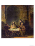 Le souper à Emmaüs, 1648 reproduction procédé giclée par Rembrandt van Rijn 