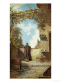 Old Man on the Terrace Giclee Print by Carl Spitzweg