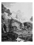 Glaciers of Grindelwald, Engraved by Mathias Pfenninger (1739-1813) reproduction procédé giclée par Johann Ludwig Aberli