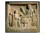 Relief Depicting a Family Meal Giclee Print