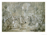 A Masquerade Ball Giclee Print by Charles Joseph Natoire