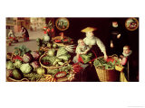 Vegetable Market Reproduction procédé giclée par Lucas van Valckenborch