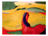 Horse in a Landscape, 1910 Giclee Print by Franz Marc