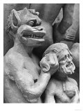 Devil Pushing a Damned Person in the Fire, from the Last Judgement of the Cathedral of St. Etienne Giclee Print
